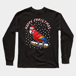 Christmas Parrot Birdwatchers Wildlife Funny Xmas 2021 Long Sleeve T-Shirt